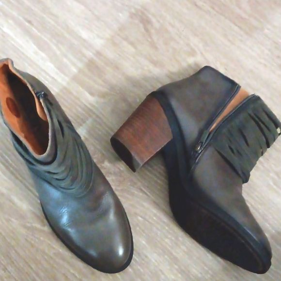 Pikolinos Alicante Heeled Ankle Boot 41 Olive Green - Picture 4 of 8